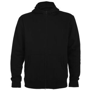 Roly Unisex Adult Montblanc Full Zip Hoodie / Solid Black